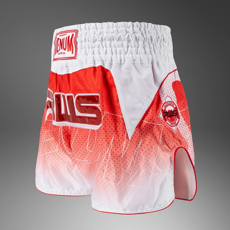 Pánske tréningové šortky Venum x RWS 2.0 Muay Thai white/red 3