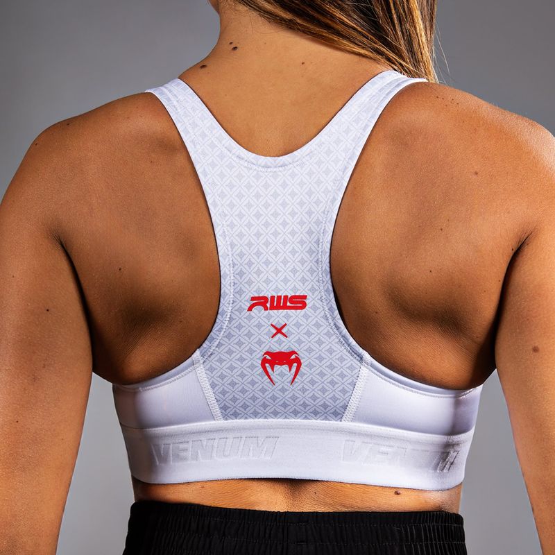 Fitness podprsenka Venum x RWS 2.0 white/red 6