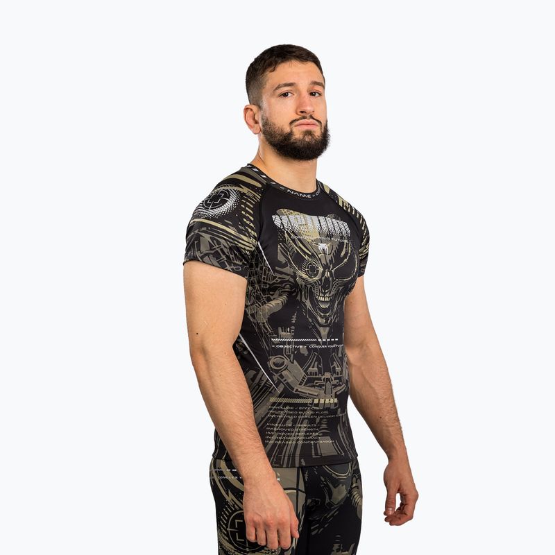 Pánsky rashguard Venum Invander black/sand 3