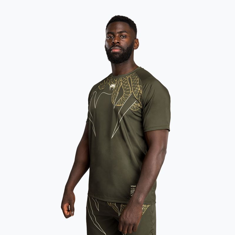 Pánske tréningové tričko Venum Serpenti Dry Tech khaki/bronze/ivory 3