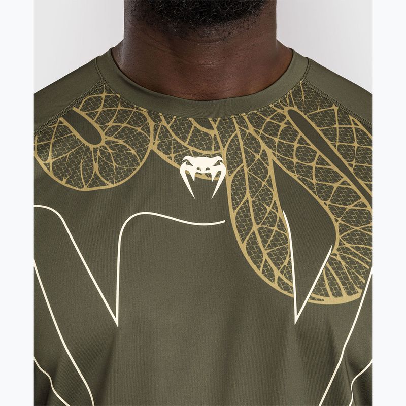 Pánske tréningové tričko Venum Serpenti Dry Tech khaki/bronze/ivory 5