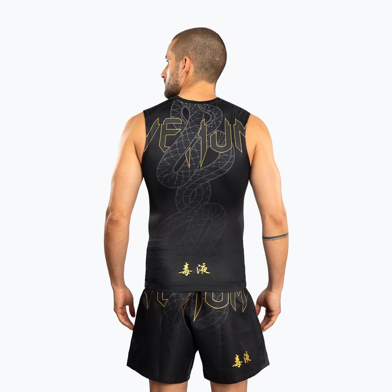 Pánsky rashguard Venum Serpenti Rashguards Sleeveless black/silver/gold 2