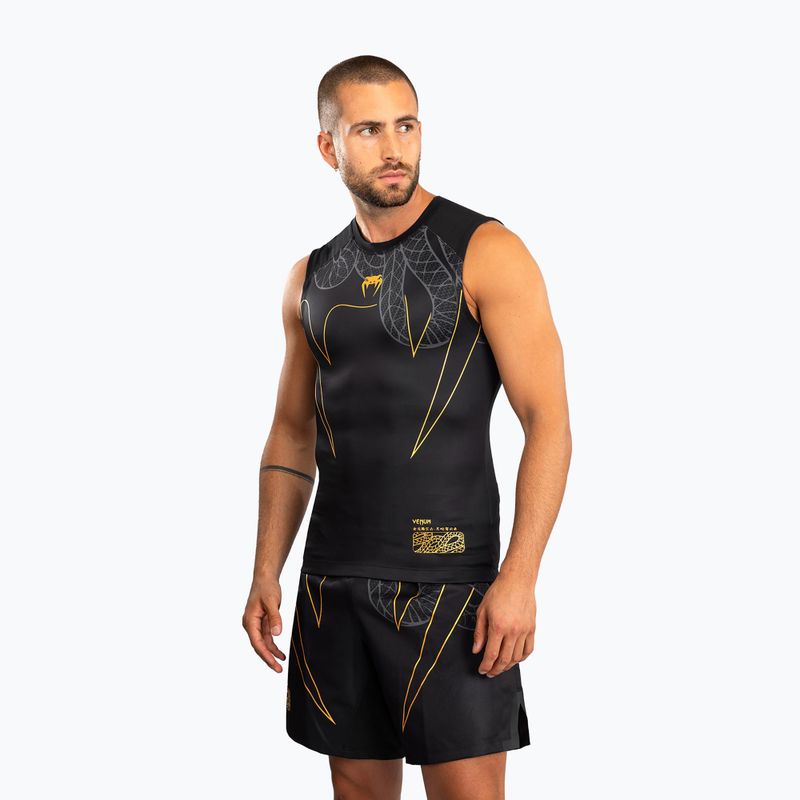 Pánsky rashguard Venum Serpenti Rashguards Sleeveless black/silver/gold 4