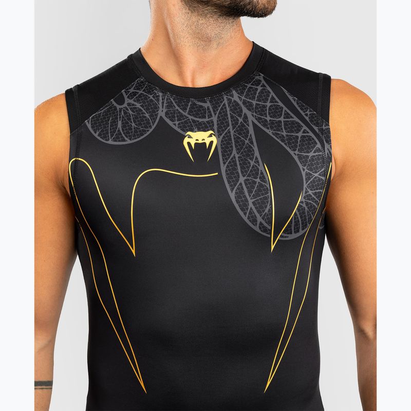 Pánsky rashguard Venum Serpenti Rashguards Sleeveless black/silver/gold 5