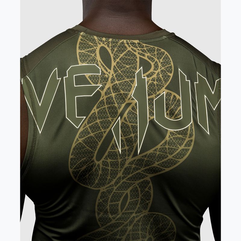 Pánsky rashguard Venum Serpenti bez rukávov khaki/bronze/ivory 6