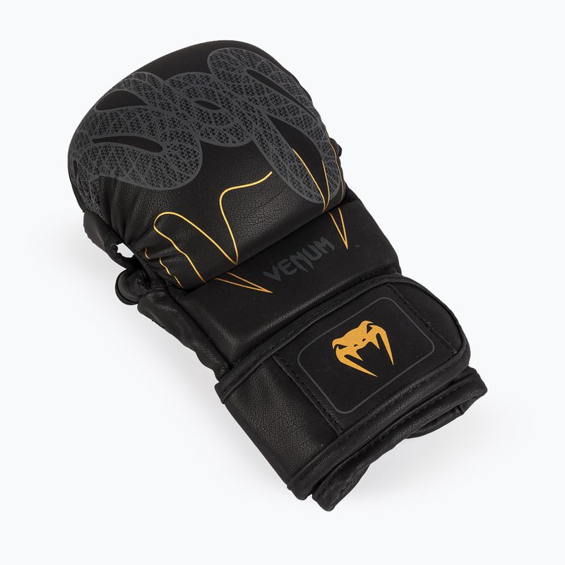 Boxerské rukavice Venum Serpenti Sparring black/silver/gold 3