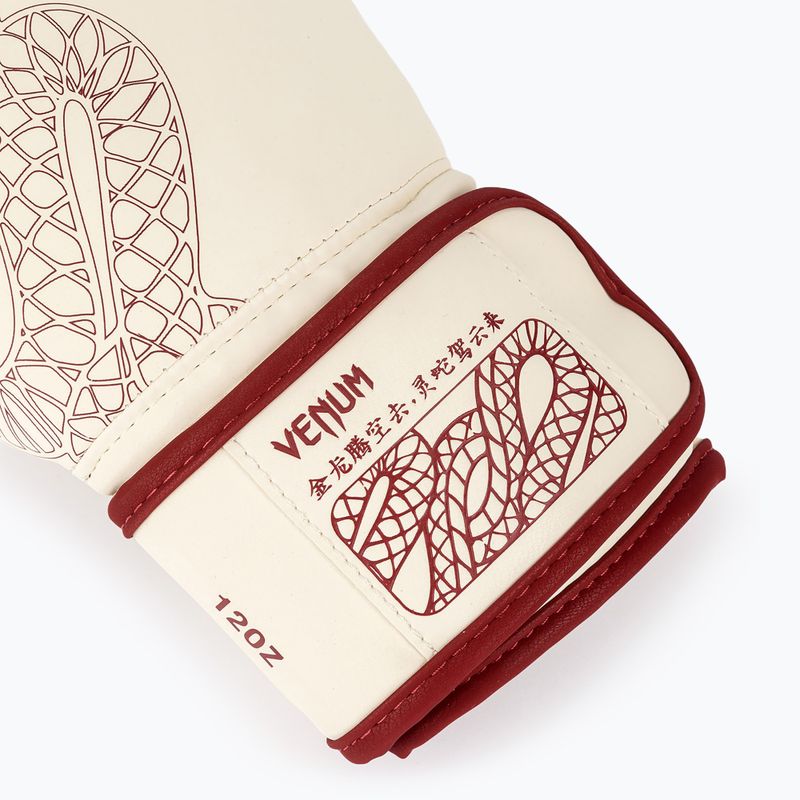 Boxerské rukavice Venum Serpenti Boxing burgundy/ivory 4