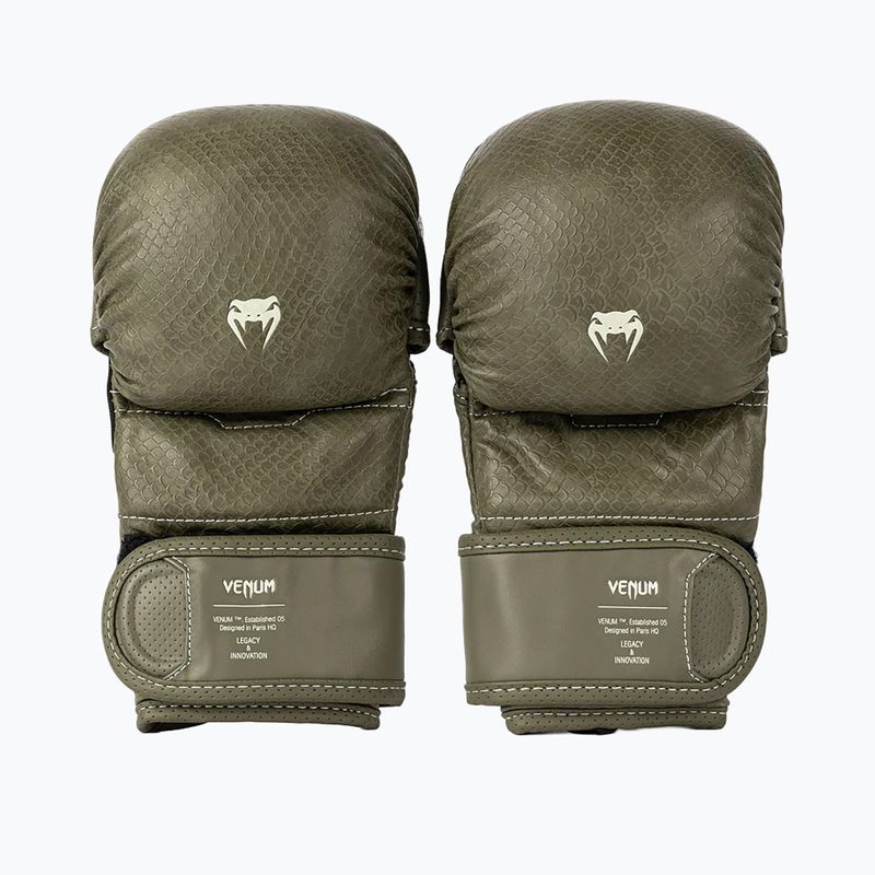 Sparringové rukavice MMA  Venum Impact Evo Scales MMA army green