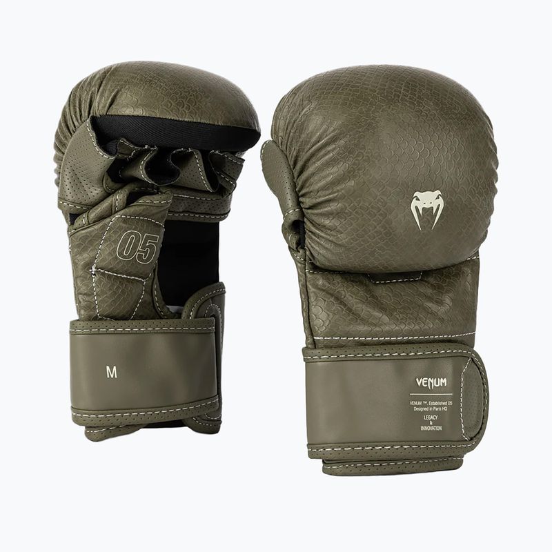 Sparringové rukavice MMA  Venum Impact Evo Scales MMA army green 3