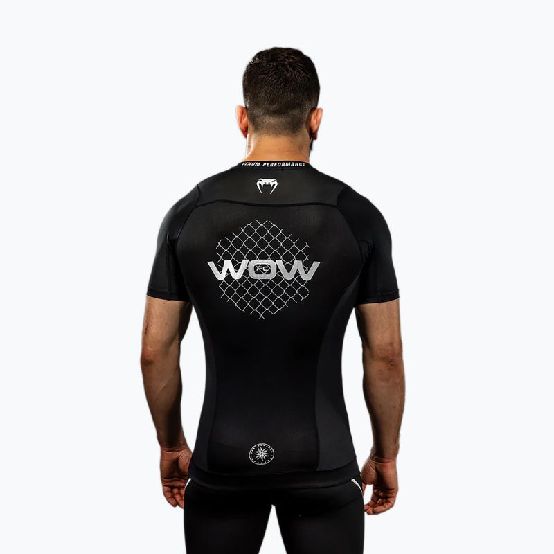 Pánske tréningové tričko Venum X WOW FC Rashguards black/silver grey 3