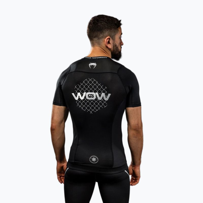 Pánske tréningové tričko Venum X WOW FC Rashguards black/silver grey 5