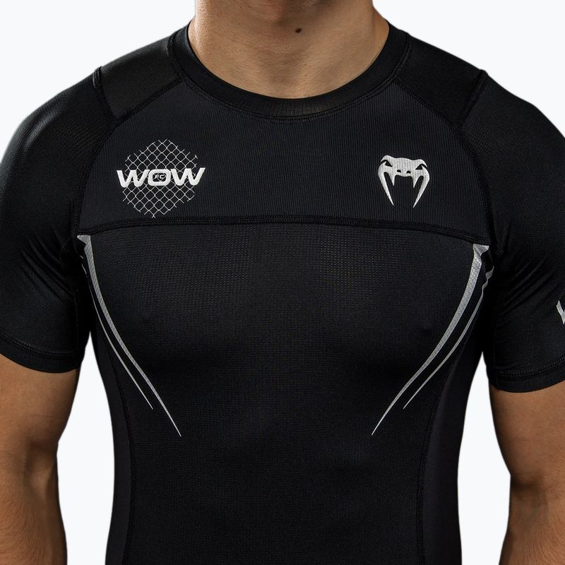 Pánske tréningové tričko Venum X WOW FC Rashguards black/silver grey 7
