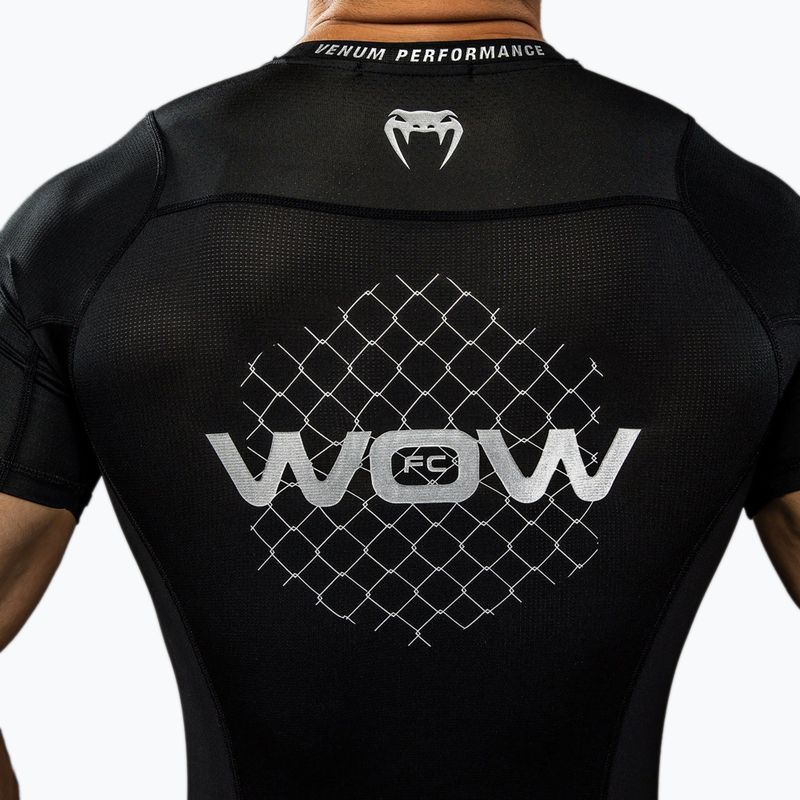 Pánske tréningové tričko Venum X WOW FC Rashguards black/silver grey 8