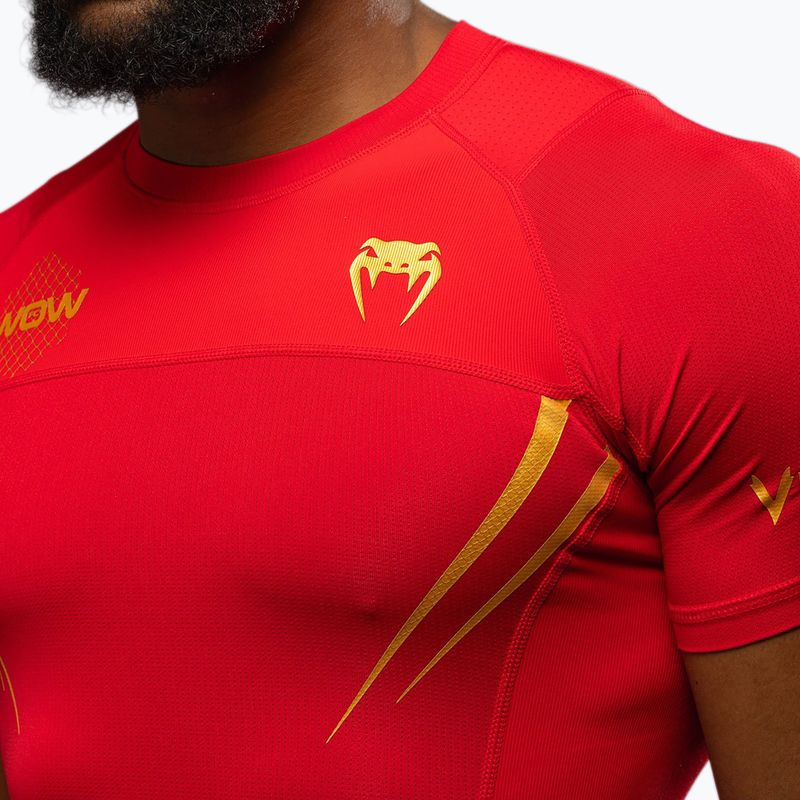 Pánske tréningové tričko Venum X WOW FC Rashguards fury red/gold 7