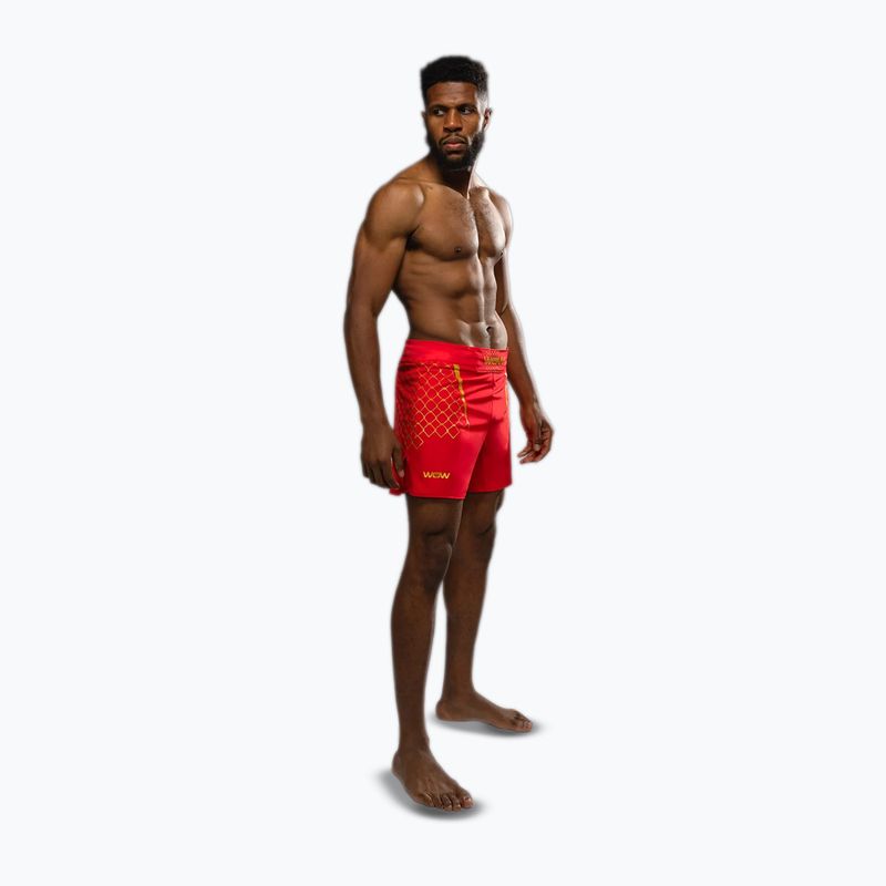Pánske tréningové šortky Venum X WOW FC fury red/gold 2