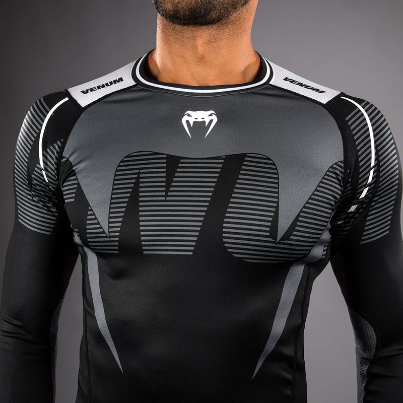 Pánsky rashguard longsleeve Venum Adrenaline Rashguard black/silver grey 4