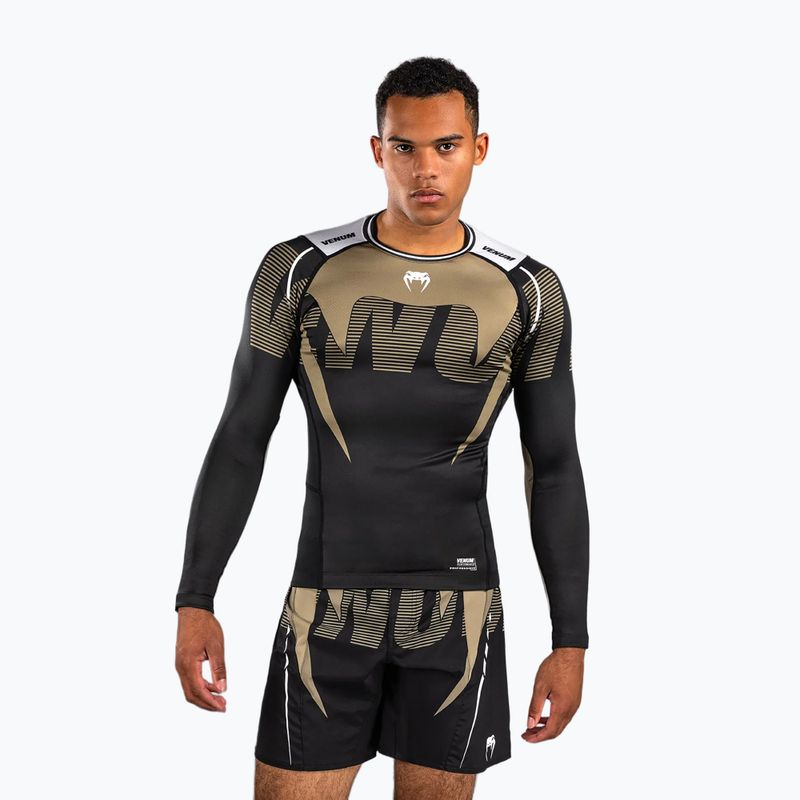 Pánsky rashguard longsleeve Venum Adrenaline Rashguard black/sand
