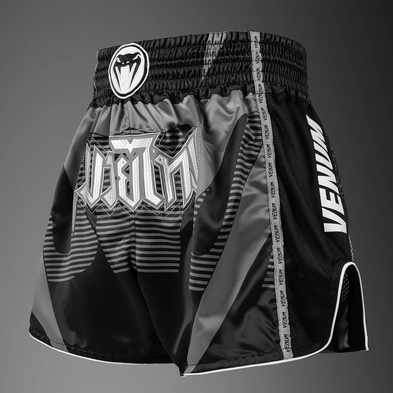 Pánske tréningové šortky Venum Adrenaline Muay Thai black/silver grey 2
