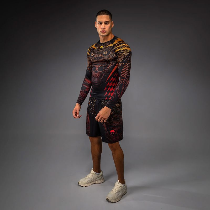 Pánsky rashguard longsleeve Venum Quetzal Fury Rashguard black/fury red/tangerine 2