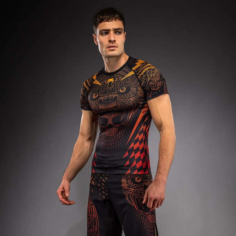 Pánsky rashguard Venum Quetzal Fury Rashguard black/fury red/tangerine 3