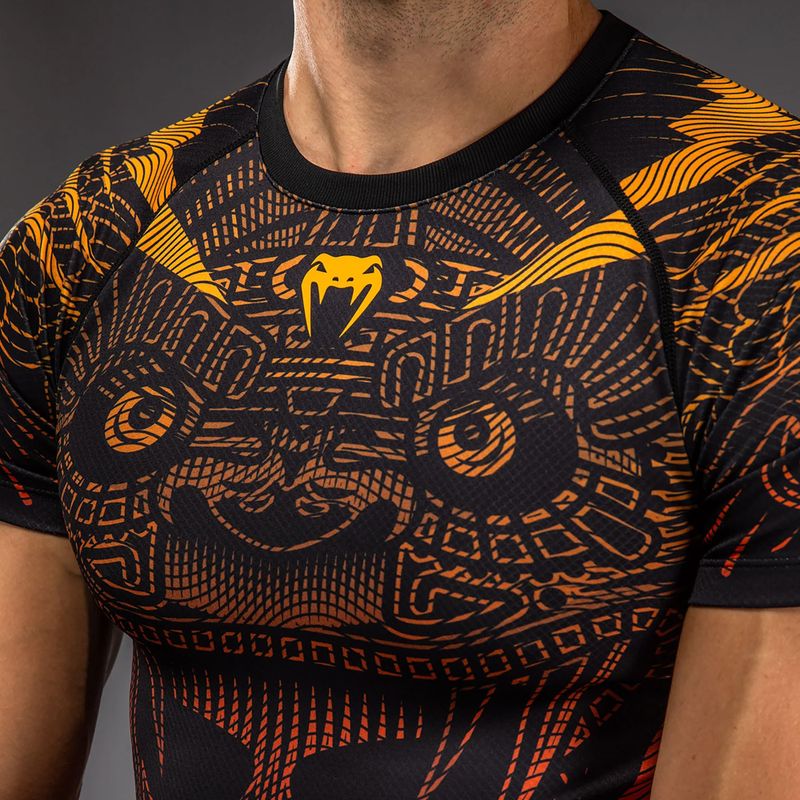 Pánsky rashguard Venum Quetzal Fury Rashguard black/fury red/tangerine 4