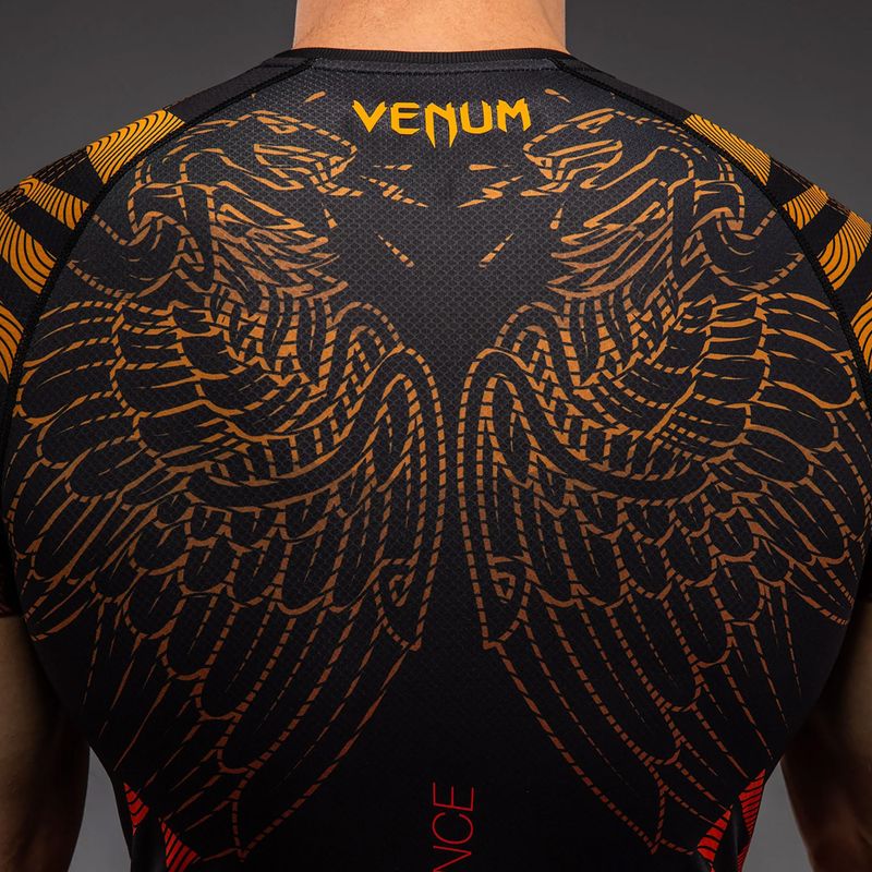Pánsky rashguard Venum Quetzal Fury Rashguard black/fury red/tangerine 5