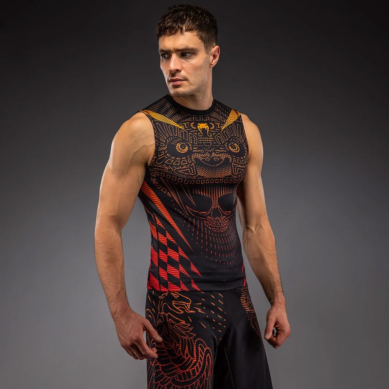 Pánsky rashguard Venum Quetzal Fury Sleeveless Rashguard black/fury red/tangerine 4