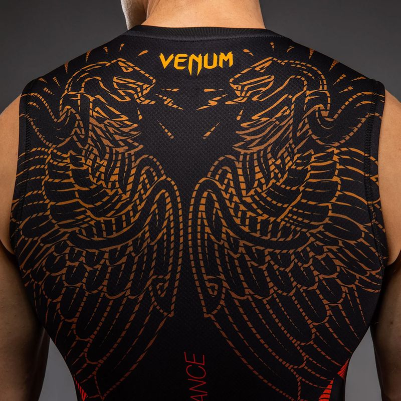 Pánsky rashguard Venum Quetzal Fury Sleeveless Rashguard black/fury red/tangerine 6