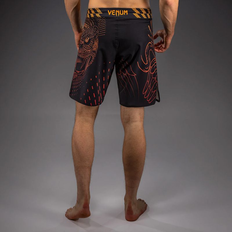Pánske tréningové šortky Venum Quetzal Fury Fightshorts black/fury red/tangerine 3