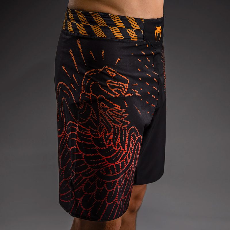 Pánske tréningové šortky Venum Quetzal Fury Fightshorts black/fury red/tangerine 4