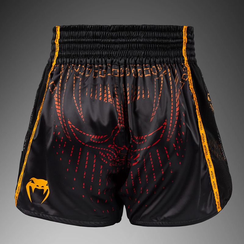 Pánske tréningové šortky Venum Quetzal Fury Muay Thai black/fury red/tangerine 2