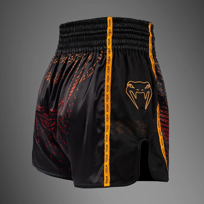 Pánske tréningové šortky Venum Quetzal Fury Muay Thai black/fury red/tangerine 4