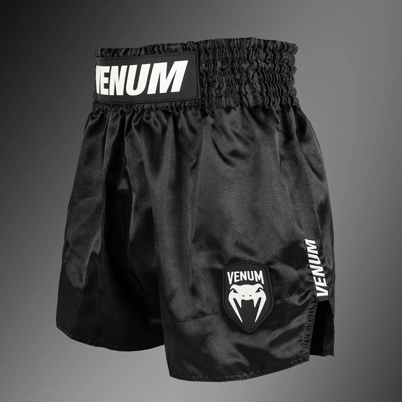 Pánske tréningové šortky Venum Classic Evo Muay Thai black/white 3