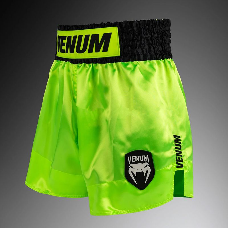 Pánske tréningové šortky Venum Classic Evo Muay Thai neon yellow/black 3