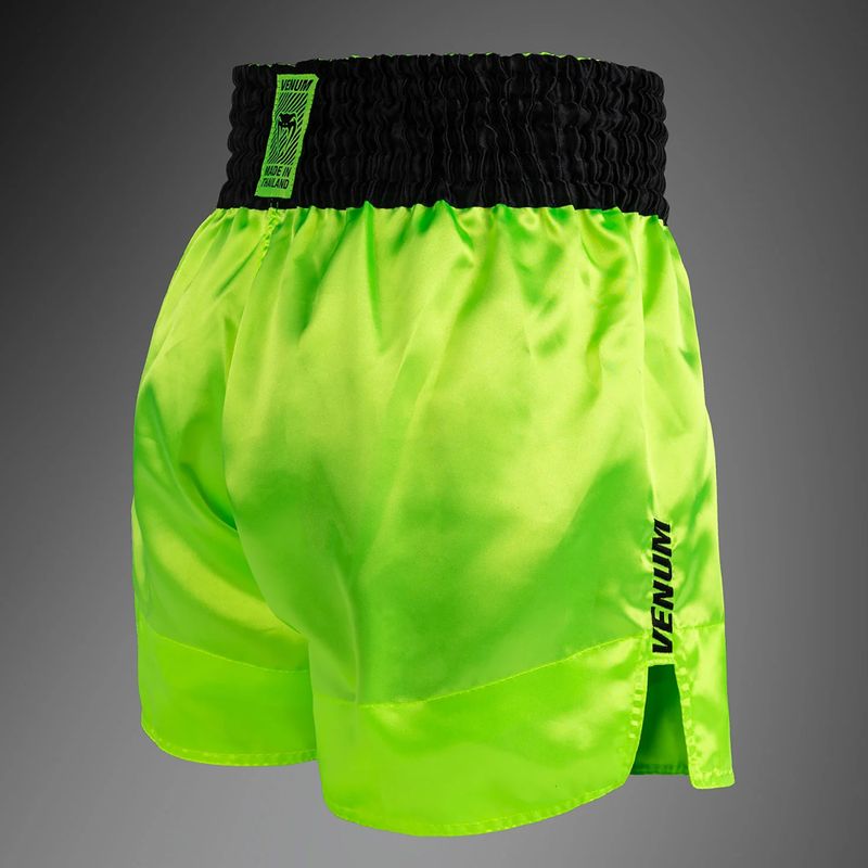 Pánske tréningové šortky Venum Classic Evo Muay Thai neon yellow/black 4