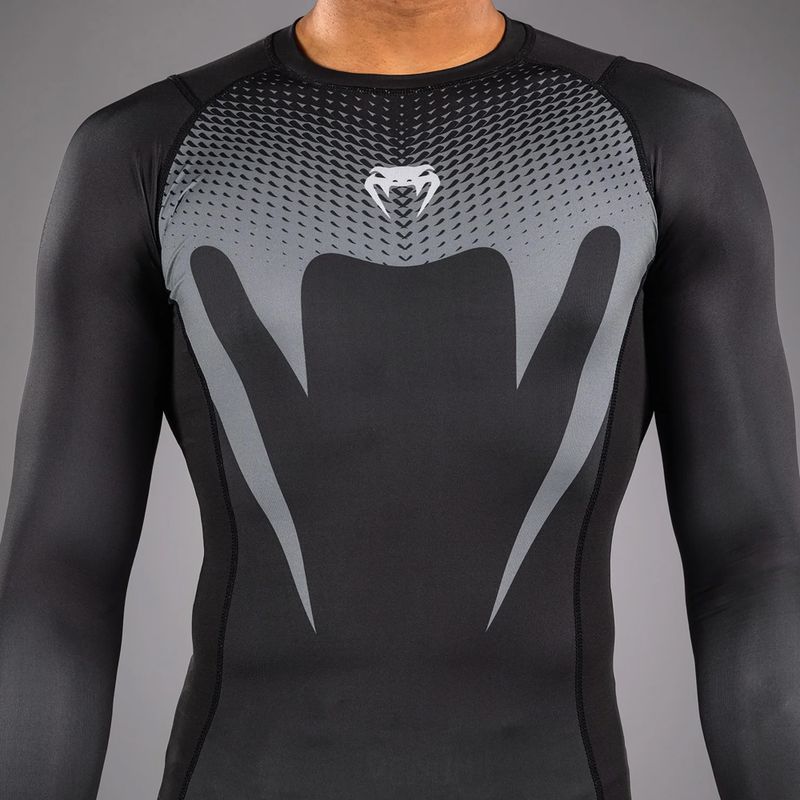 Pánsky rashguard longsleeve Venum No Gi Rashguards black/silver grey 6