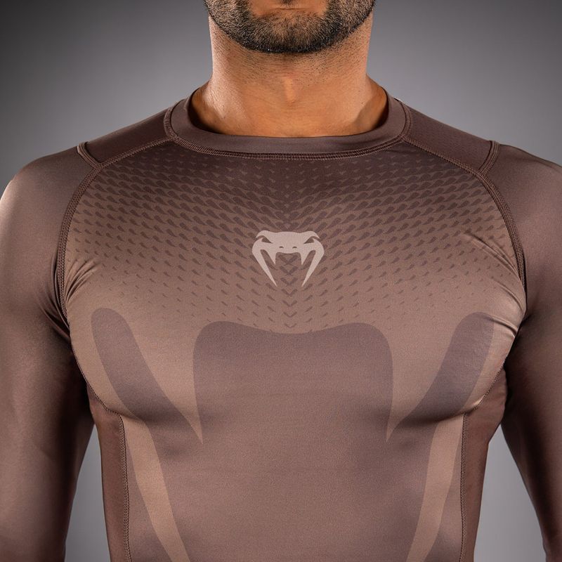 Pánsky rashguard longsleeve Venum No Gi Rashguards chocolate brown 4