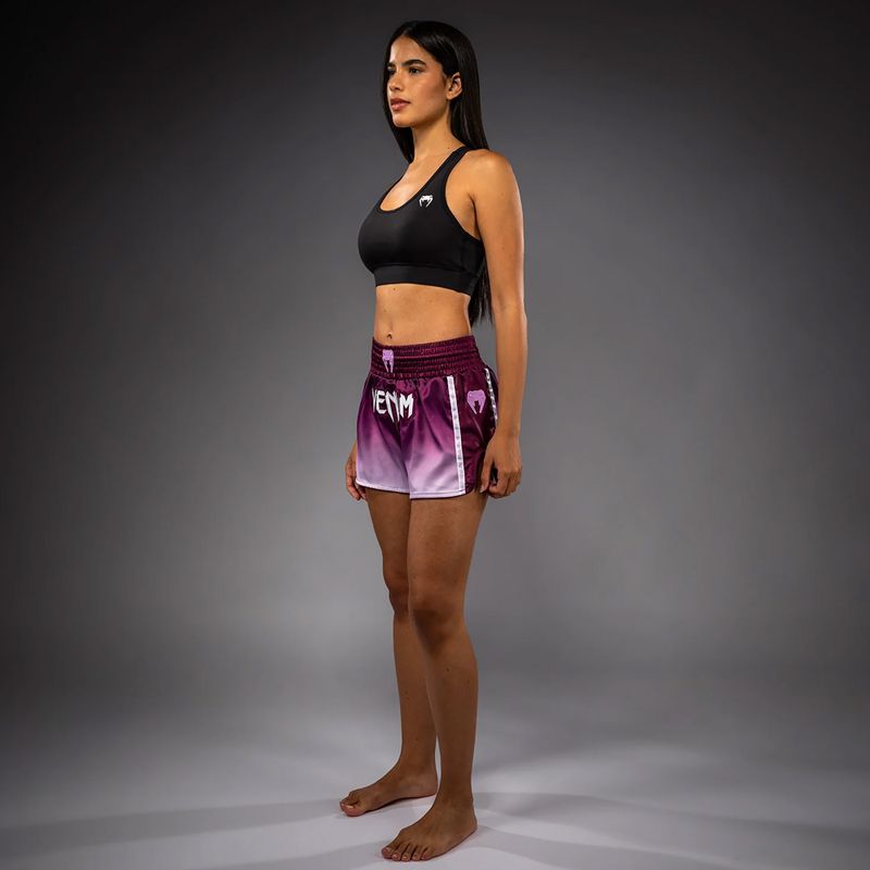 Dámske tréningové šortky Venum Iris Muay Thai plum/white 5
