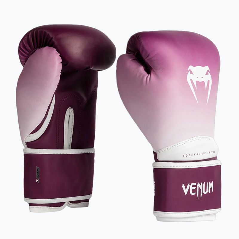 Dámske boxerské rukavice Venum Iris Boxing plum/white