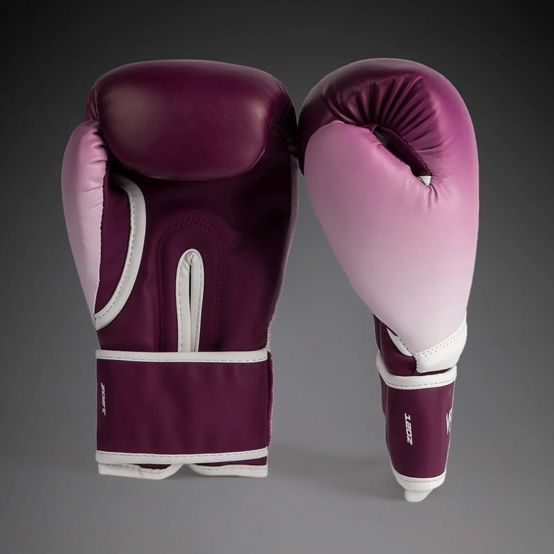 Dámske boxerské rukavice Venum Iris Boxing plum/white 2