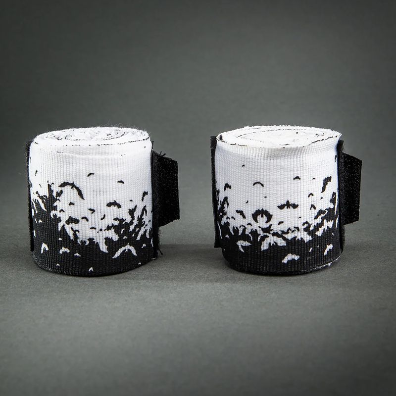 Boxerské bandáže Venum Bats Night Handwraps 400 cm black/white 2