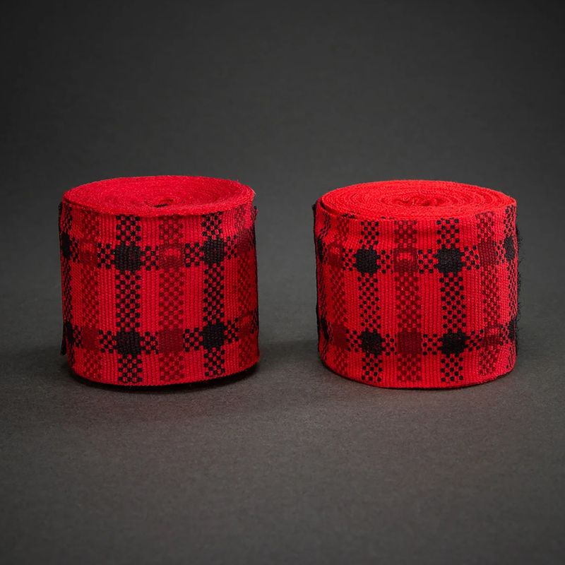 Boxerské bandáže Venum Tartan Handwraps 400 cm fury red 2
