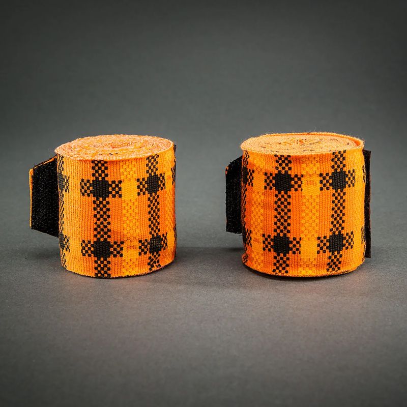 Boxerské bandáže Venum Tartan Handwraps 400 cm pumpkin 2