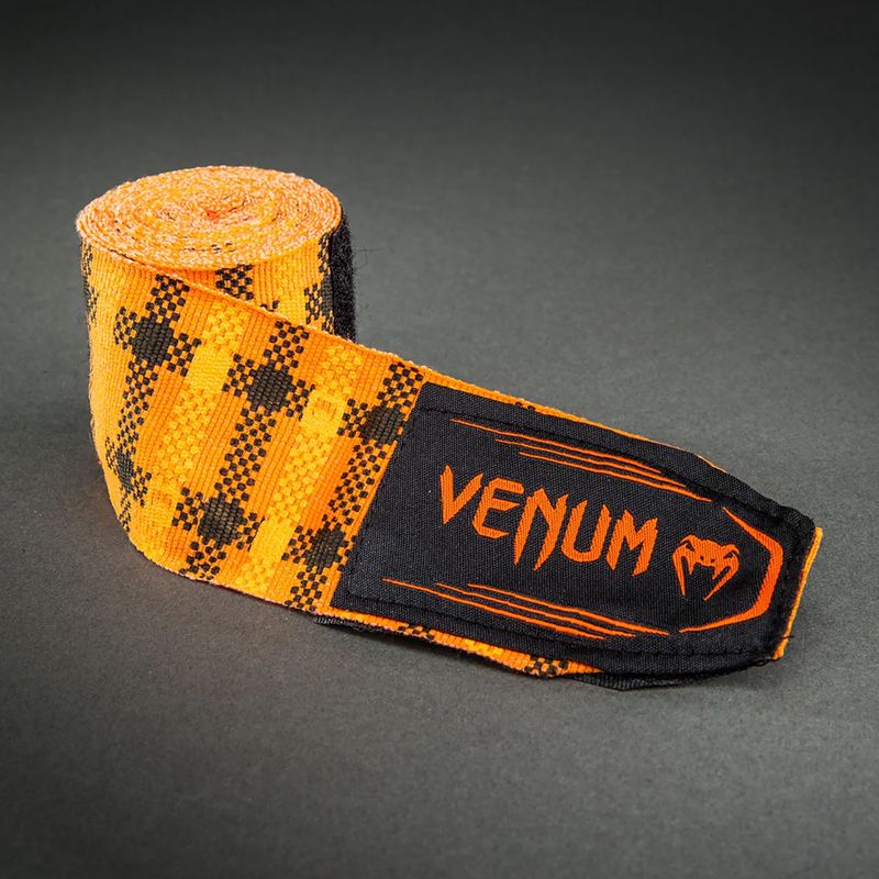 Boxerské bandáže Venum Tartan Handwraps 450 cm pumpkin 3