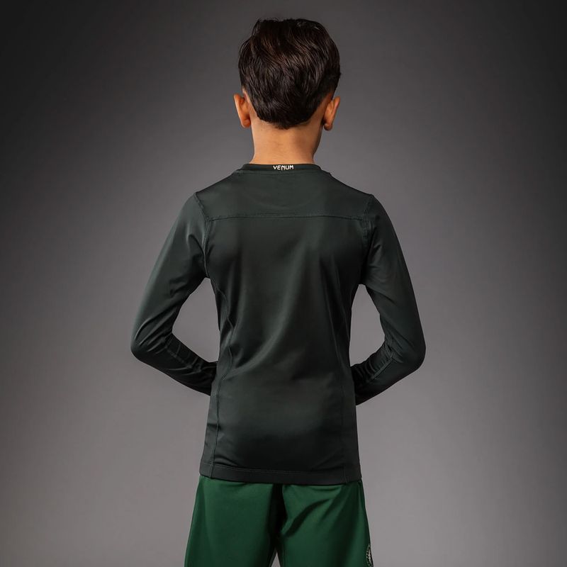 Detský rashguard Venum Attack Kids Rashguard forest green/off white 2