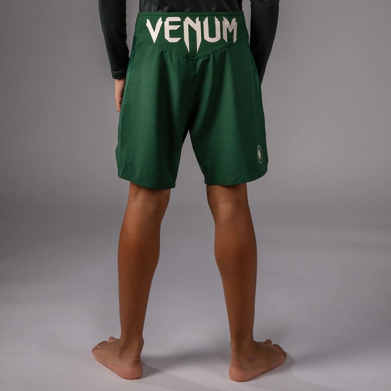 Detské tréningové šortky Venum Attack Kids Fightshorts forest green/off white 4