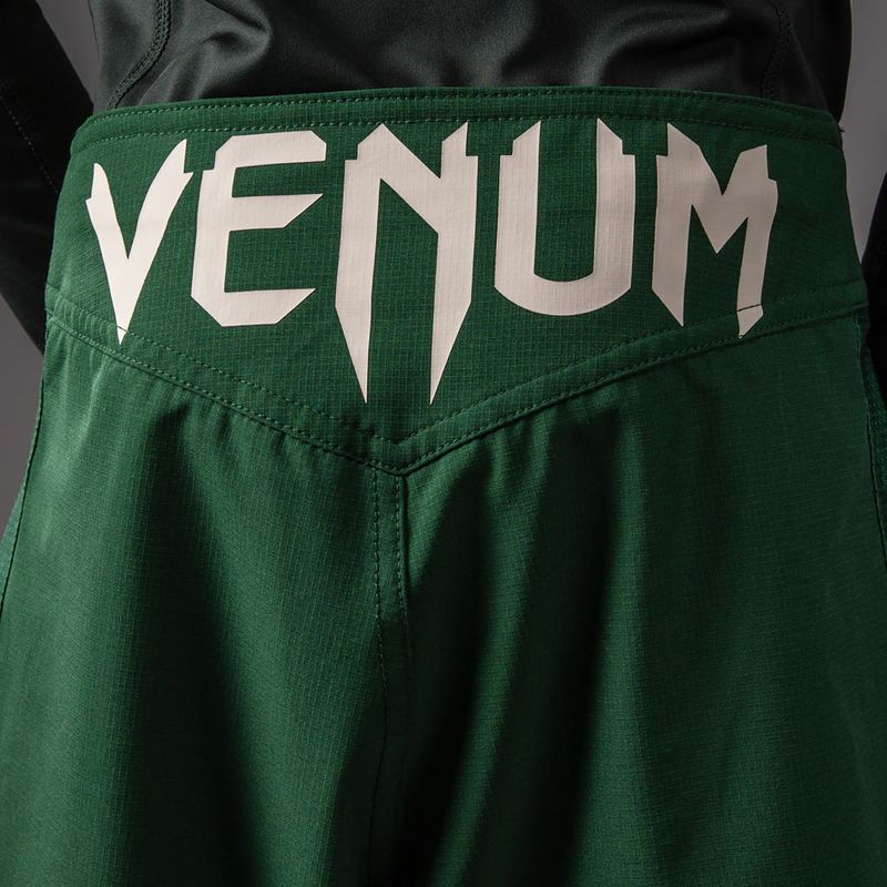 Detské tréningové šortky Venum Attack Kids Fightshorts forest green/off white 7