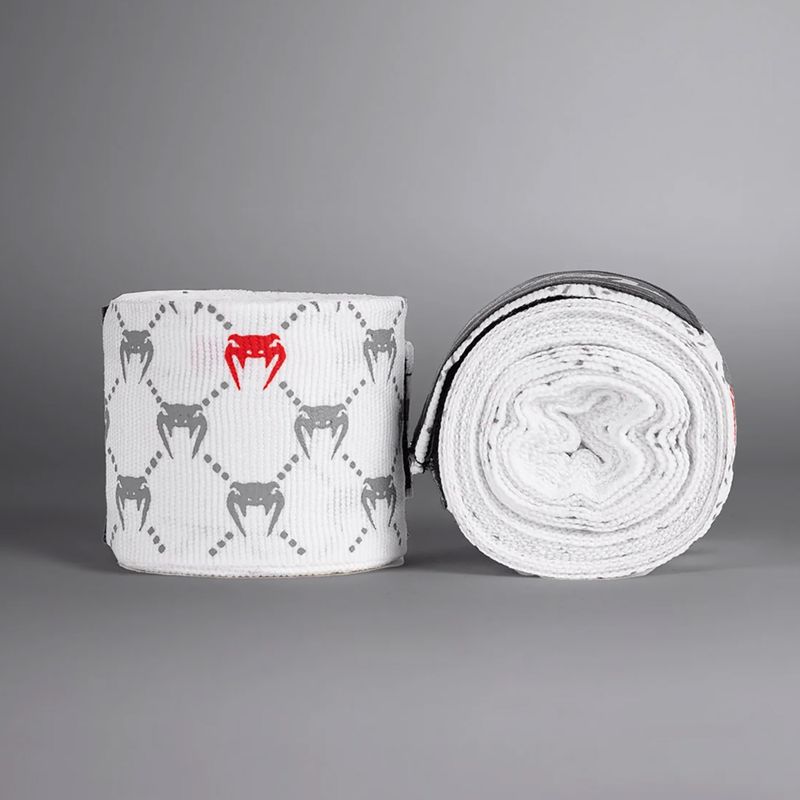 Boxerské bandáže Venum Monogram Hand Wraps Advanced 400 cm white 2