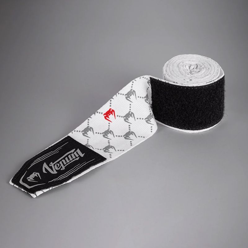 Boxerské bandáže Venum Monogram Hand Wraps Advanced 400 cm white 3