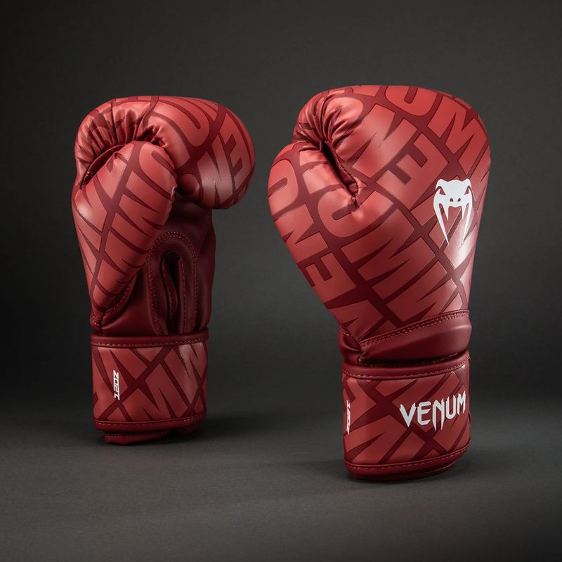 Boxerské rukavice Venum Contender 1.5 XT 3D Boxing cherry red/white 2